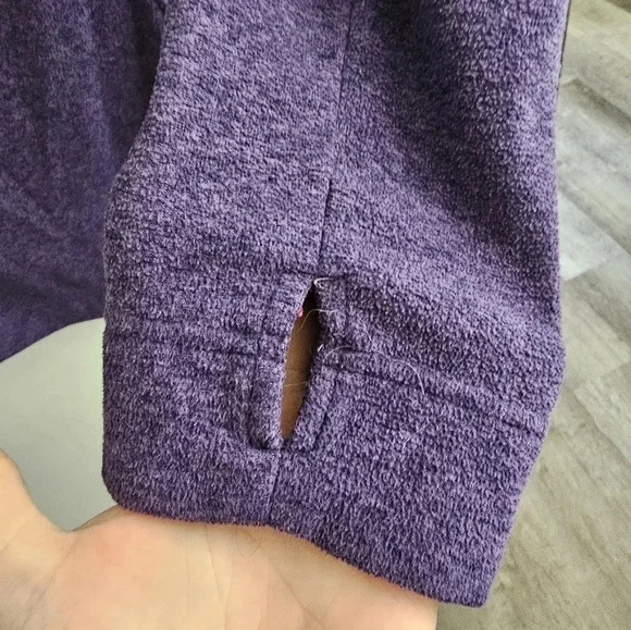 Duluth Trading Co Frost Lake Fleece Pullover Women's L Purple 1/4 Snap - Picture 4 of 5